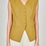 Tweed Buttoned Long Top