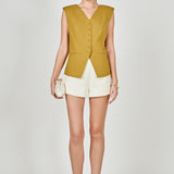 Tweed Buttoned Long Top