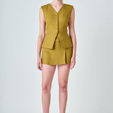 Pleated Mini Skort