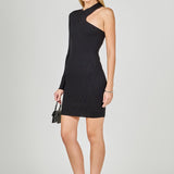 Cut Out One-Sleeve Knit Dress