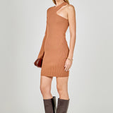 Cut Out One-Sleeve Knit Dress