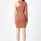 Cut Out One-Sleeve Knit Dress