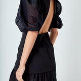 Mixed Media Drop Waist Maxi Dress