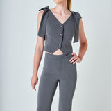 Mid Rise Fitted Trousers