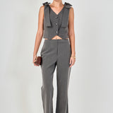 Mid Rise Fitted Trousers