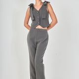 Mid Rise Fitted Trousers