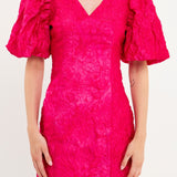 Floral Jacquard Mini Dress