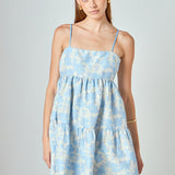Aria Floral Jacquard Mini Dress