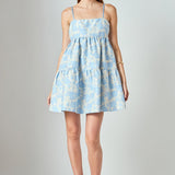 Aria Floral Jacquard Mini Dress
