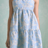 Aria Floral Jacquard Mini Dress