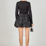 Scalloped Accent Split Long Cardigan