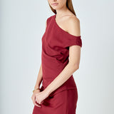 One Shoulder Accent Mini Dress