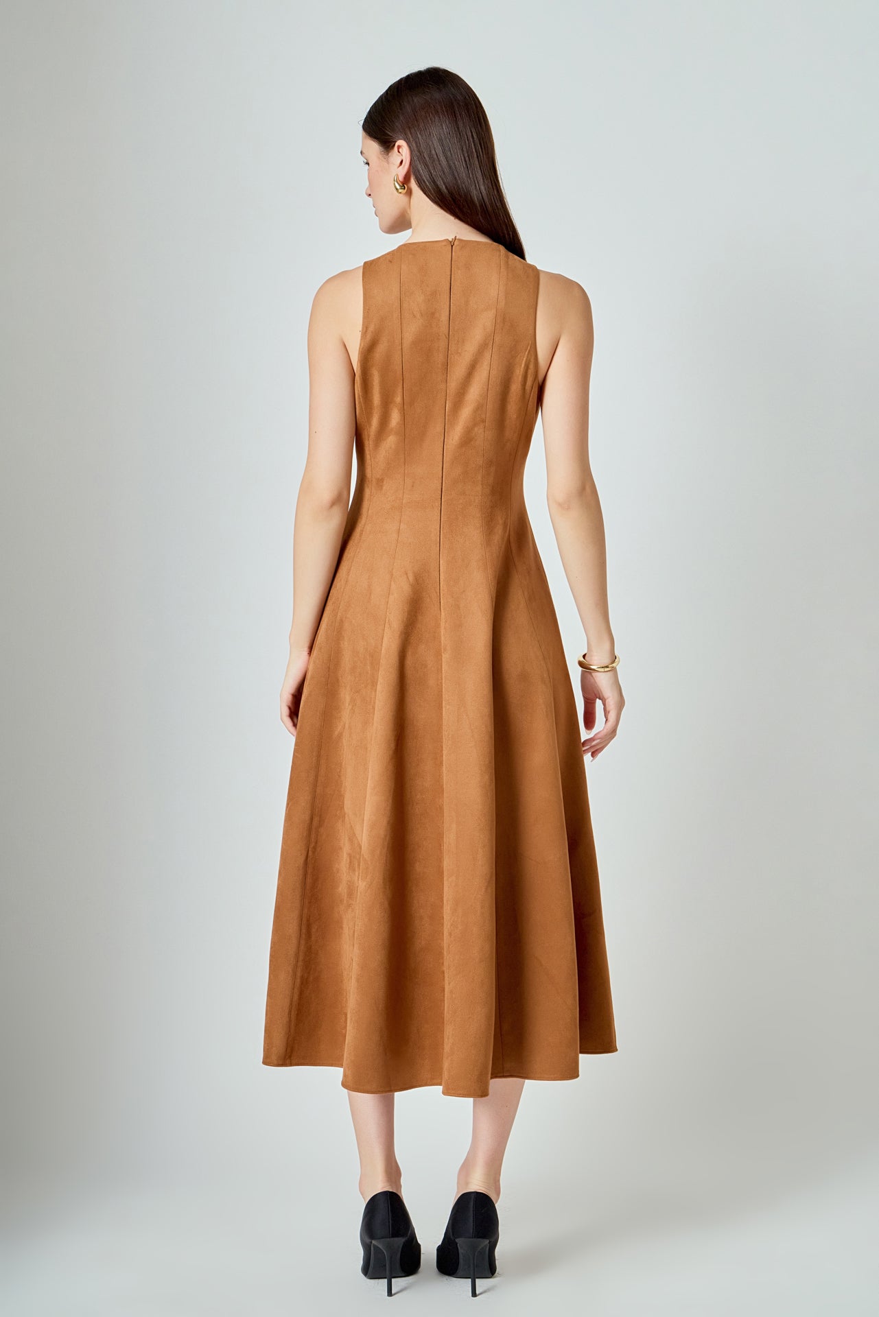 Faux Suede Midi Dress – Endless Rose