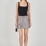 Multi Sequined Mini Skirt
