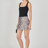 Multi Sequined Mini Skirt