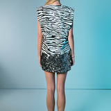 Multi Sequined Mini Skirt