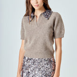 Multi Sequin Mini Skirt