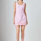 Sequin Mixed Media Mini Dress