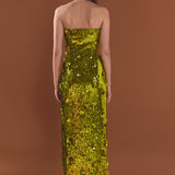 Sequins Applique Midi Dress