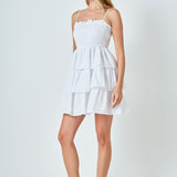 Spaghetti Smocked Tiered Mini Dress