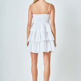 Spaghetti Smocked Tiered Mini Dress