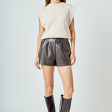 Sleeveless Round neck Vest Knit Top