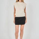 Sleeveless Round neck Vest Knit Top