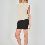Sleeveless Round neck Vest Knit Top