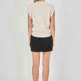Sleeveless Round neck Vest Knit Top