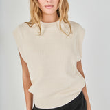 Sleeveless Round neck Vest Knit Top