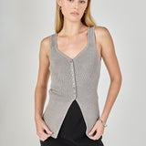 Knit Sleeveless Long Top