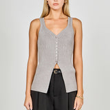 Knit Sleeveless Long Top