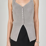 Knit Sleeveless Long Top