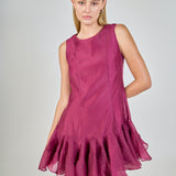 Godet Sleeveless Mini Dress