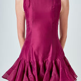 Godet Sleeveless Mini Dress