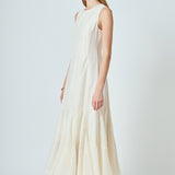 Godet Detail Maxi Dress