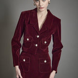 Cropped Collared Blazer