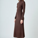 Rib Knit Long Sleeve Maxi Dress