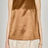 Satin Velvet Square Neck Long Top