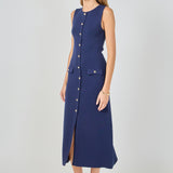 Knit Sleeveless Midi Dress