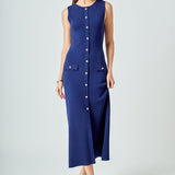 Knit Sleeveless Midi Dress
