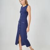 Knit Sleeveless Midi Dress