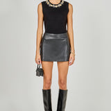 Knit Jewel Trim Sleeveless Top