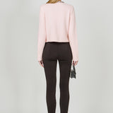 Boucle Knit Jewel Trim Sweater Cardigan