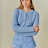 Textured Buttoned Sweater Cardigan