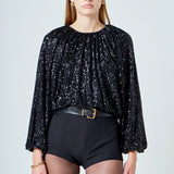 Sequins Blouson Top