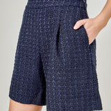 Tweed Relaxed Long Shorts
