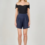 Tweed Relaxed Long Shorts