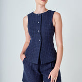 Tweed Relaxed Long Shorts