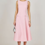 Endless Rose - Tweed Midi Dress PINK / S Endless Rose - Tweed Midi Dress PINK / S